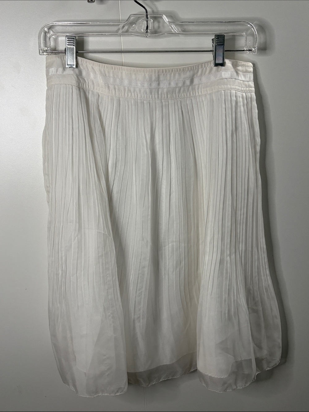 White House Black Market White Pleated Mini Skirt 4